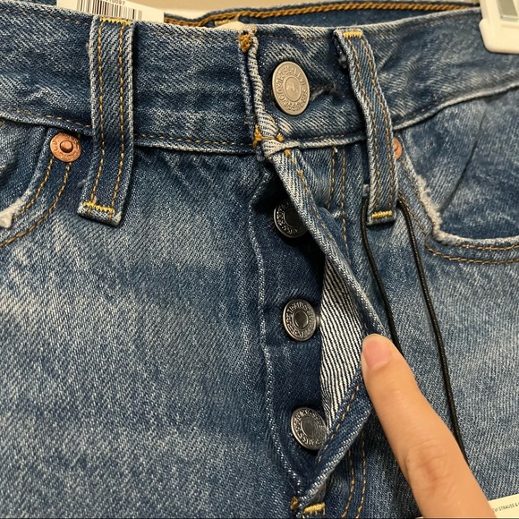 NWT Levi’s Blue Wedgie Fit Ankle Premium Jeans 24x28 100% Cotton Athens Shut It - Picture 7 of 16